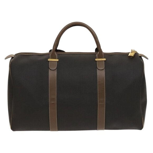 Dunhill Boston Bag PVC Brown Auth am8180 - Picture 2 of 16